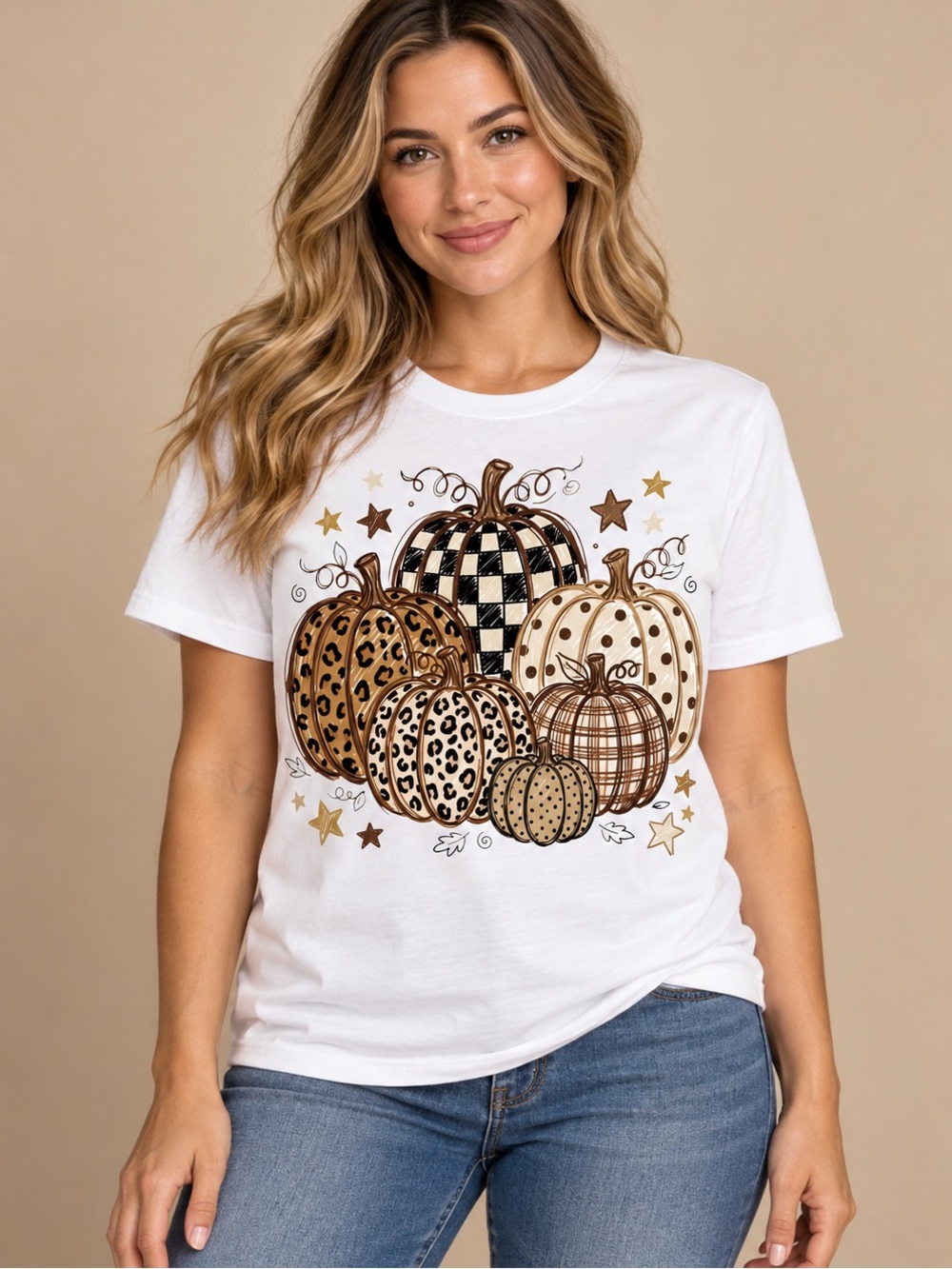 Holiday Pumpkin Graphic Tee - Size Medium - Picture 1 of 2